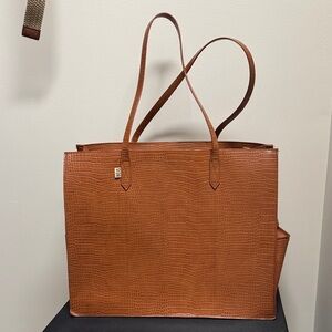 Beis Crocodile-Embossed Tote Bag